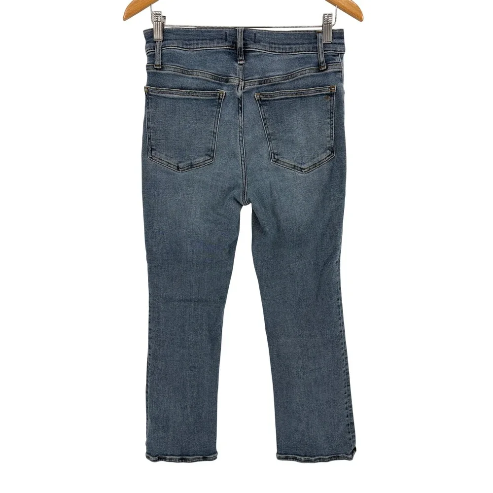 Madewell Mid-Rise Kick Out Jeans Womens 28 Blue Crop Flare Bootcut Denim